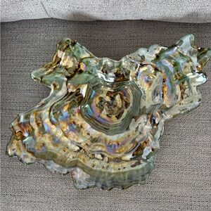 Iridescent Glass Bowl Art Piece
